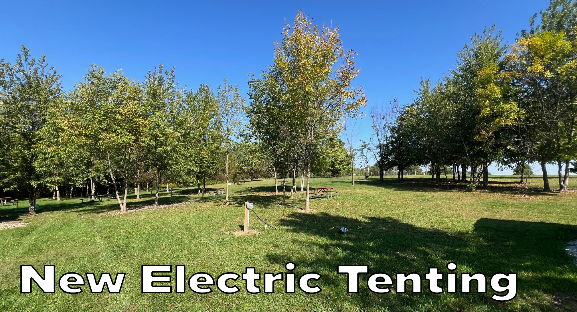 New tenting section up the hill