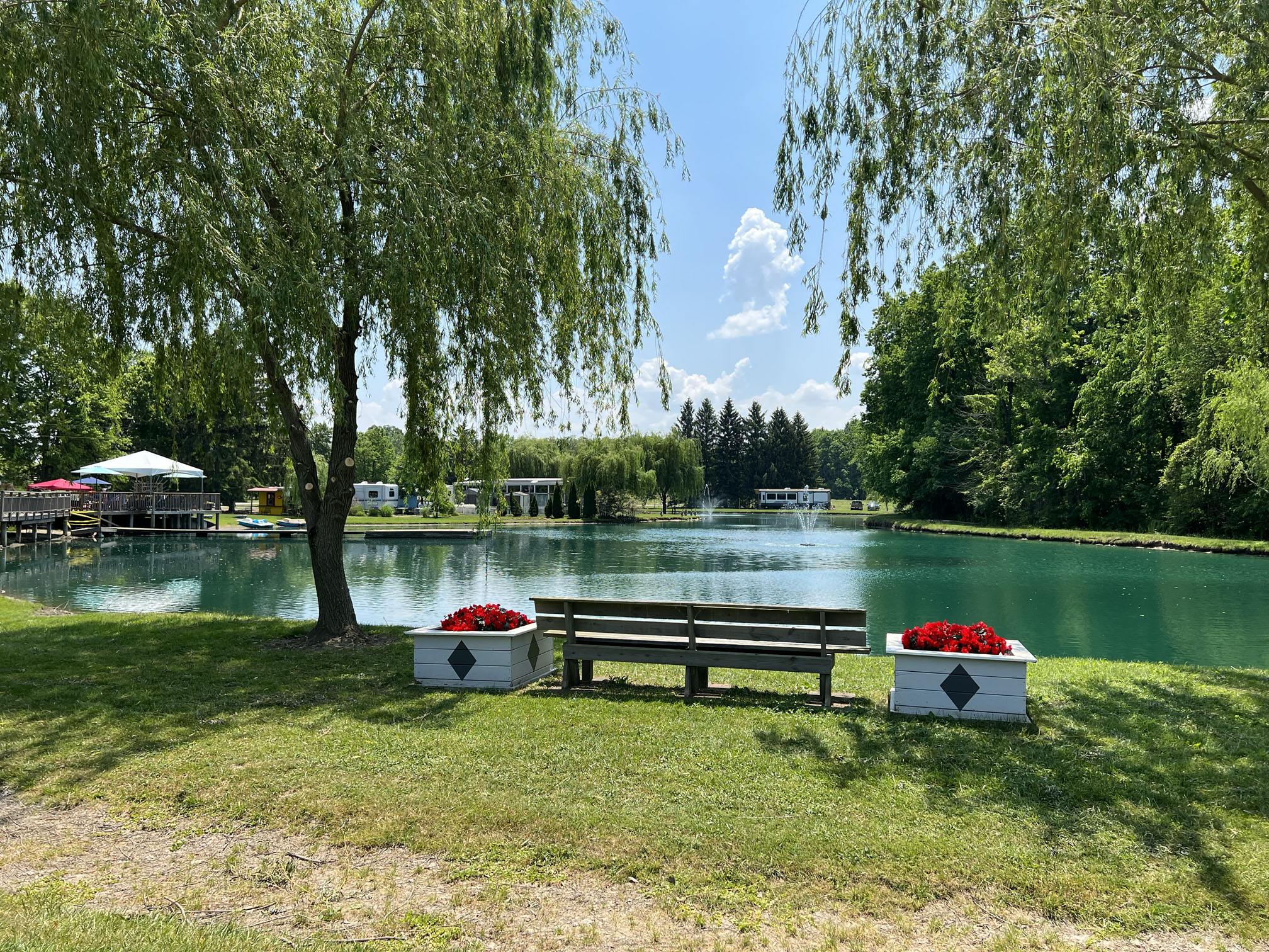 View of the lake from the main drive